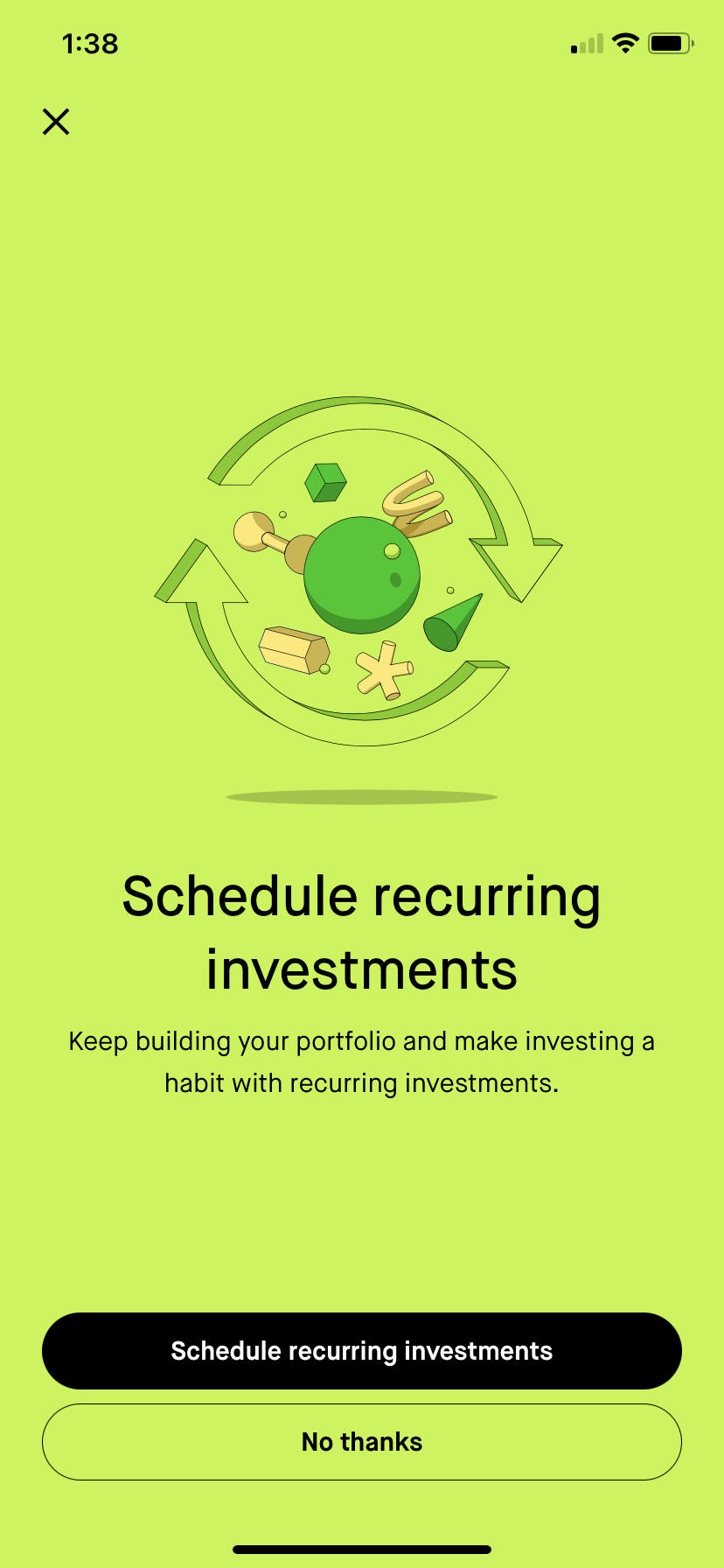 Recurring investments