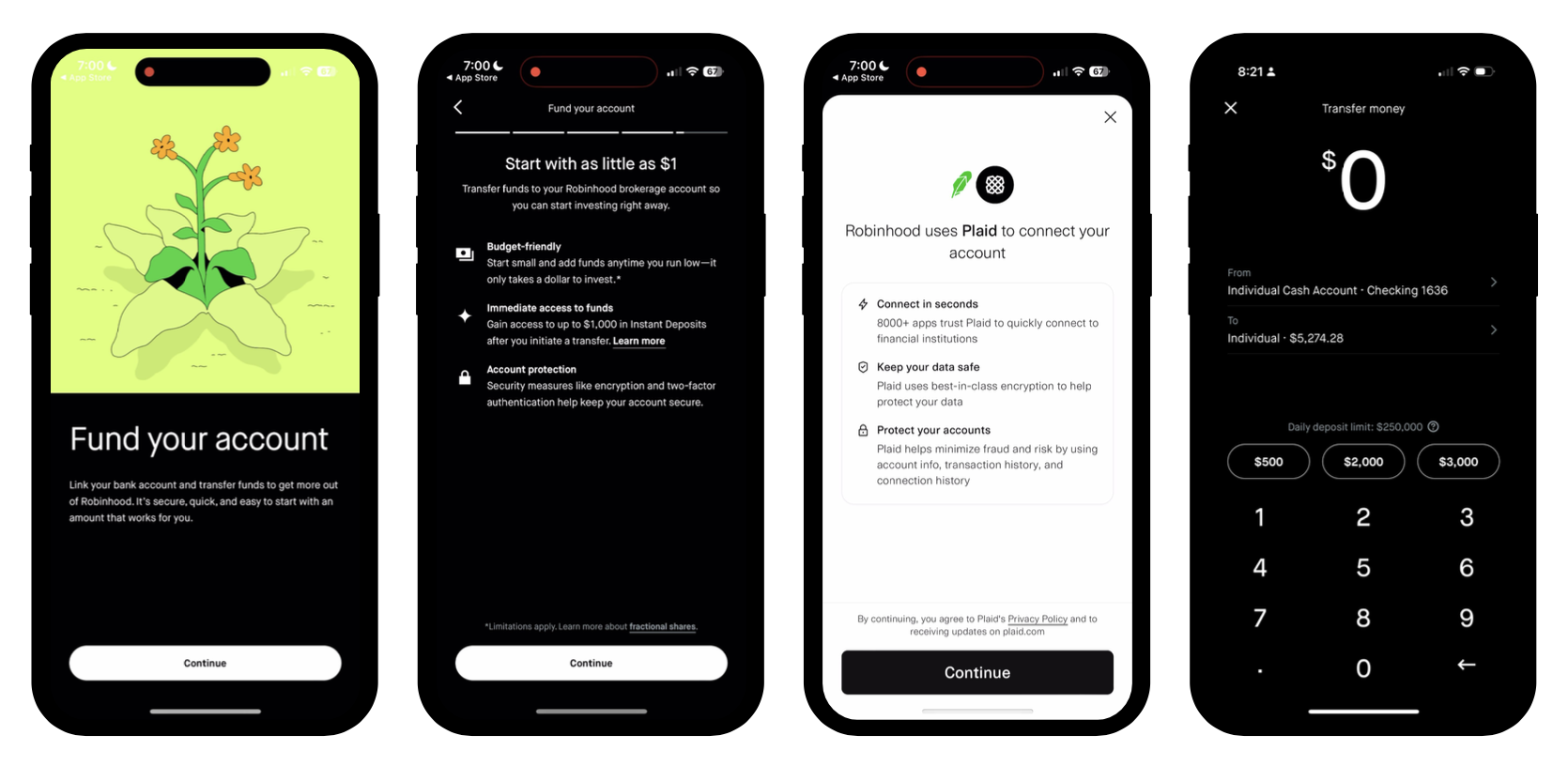 Funding flow within onboarding